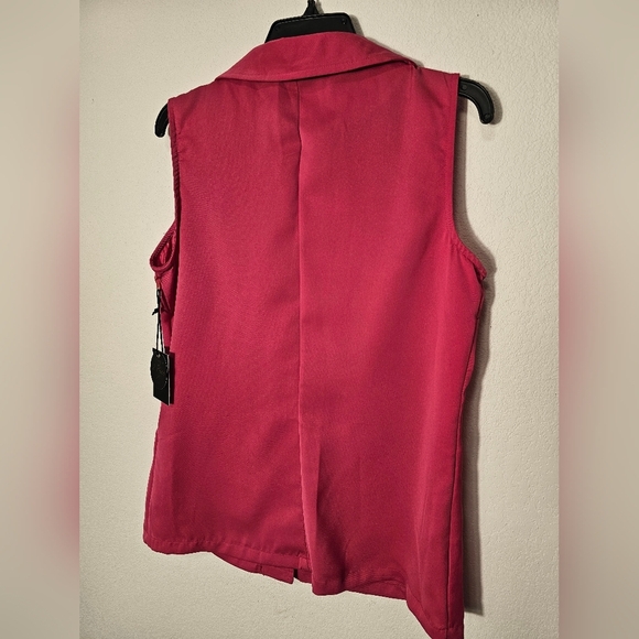 Japna Women's Pink Sleeveless Blazer *Only Blazer Size Large NWT - Picture 5 of 7